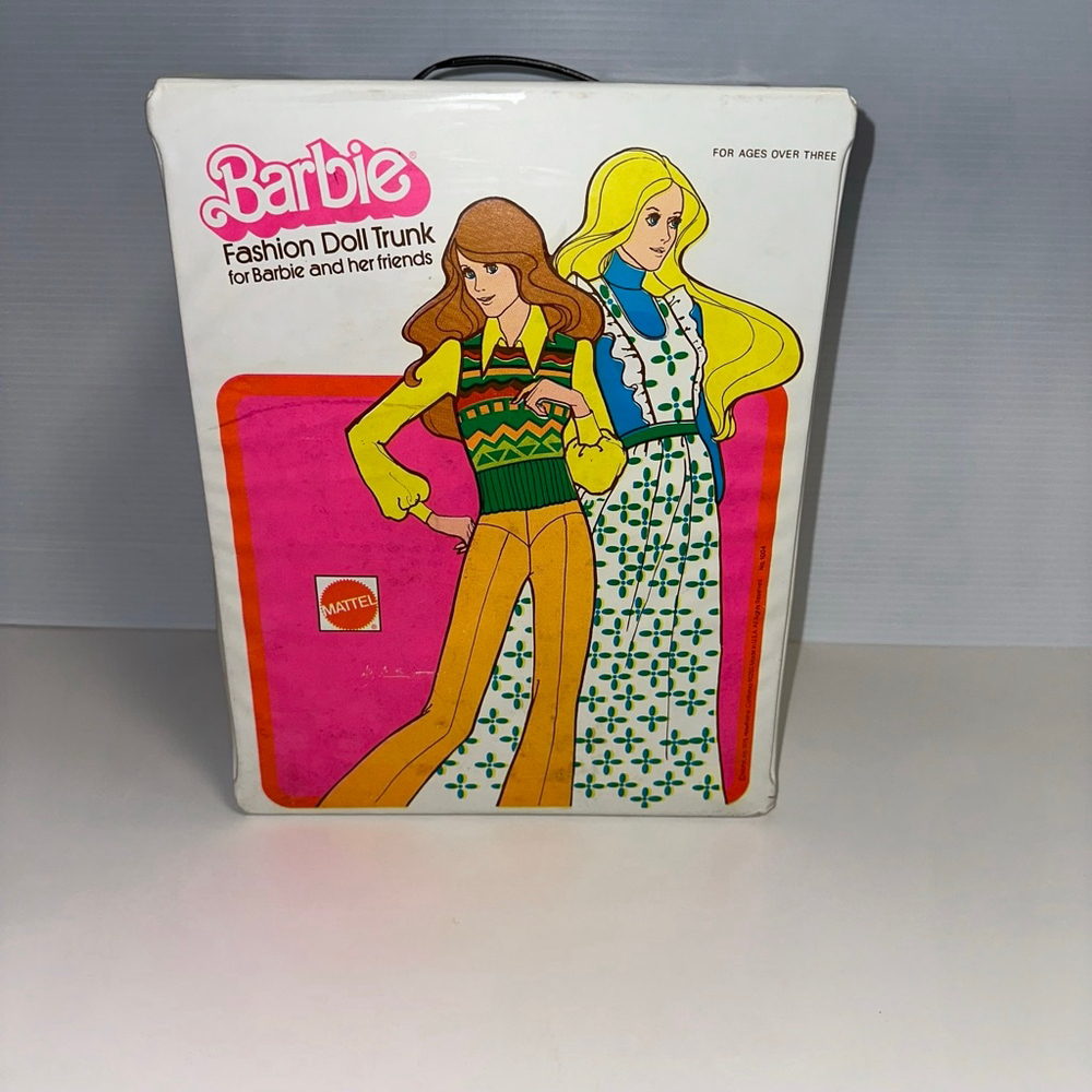 Barbie 1975 Vintage Doll Case Trunk Clothes Doll Storage Case Bag Rare! Mattel